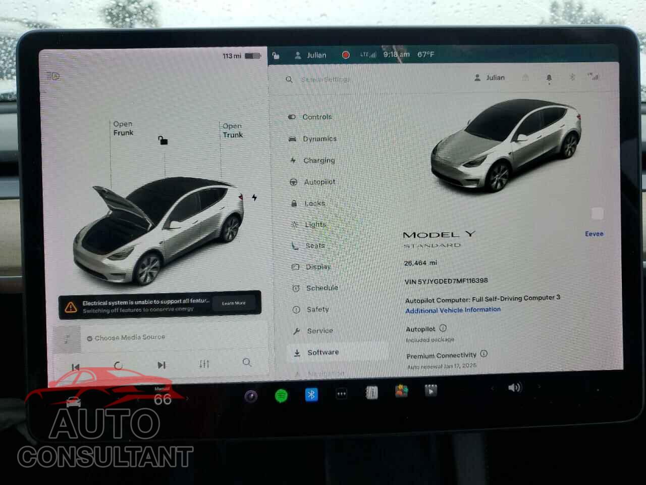 TESLA MODEL Y 2021 - 5YJYGDED7MF116398