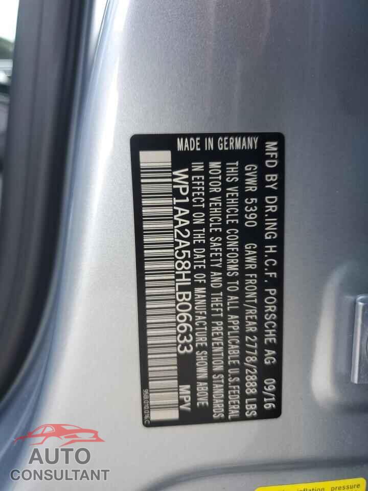 PORSCHE MACAN 2017 - WP1AA2A58HLB06633