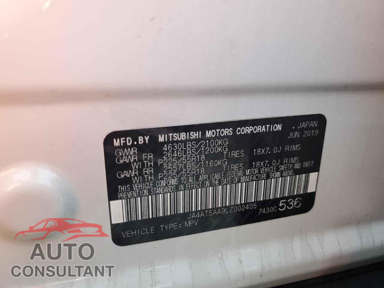 MITSUBISHI ECLIPSE 2020 - JA4AT5AA9LZ002405