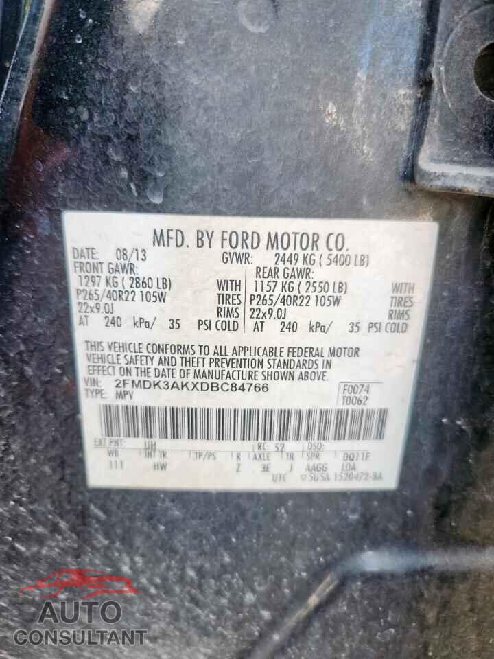 FORD EDGE 2013 - 2FMDK3AKXDBC84766