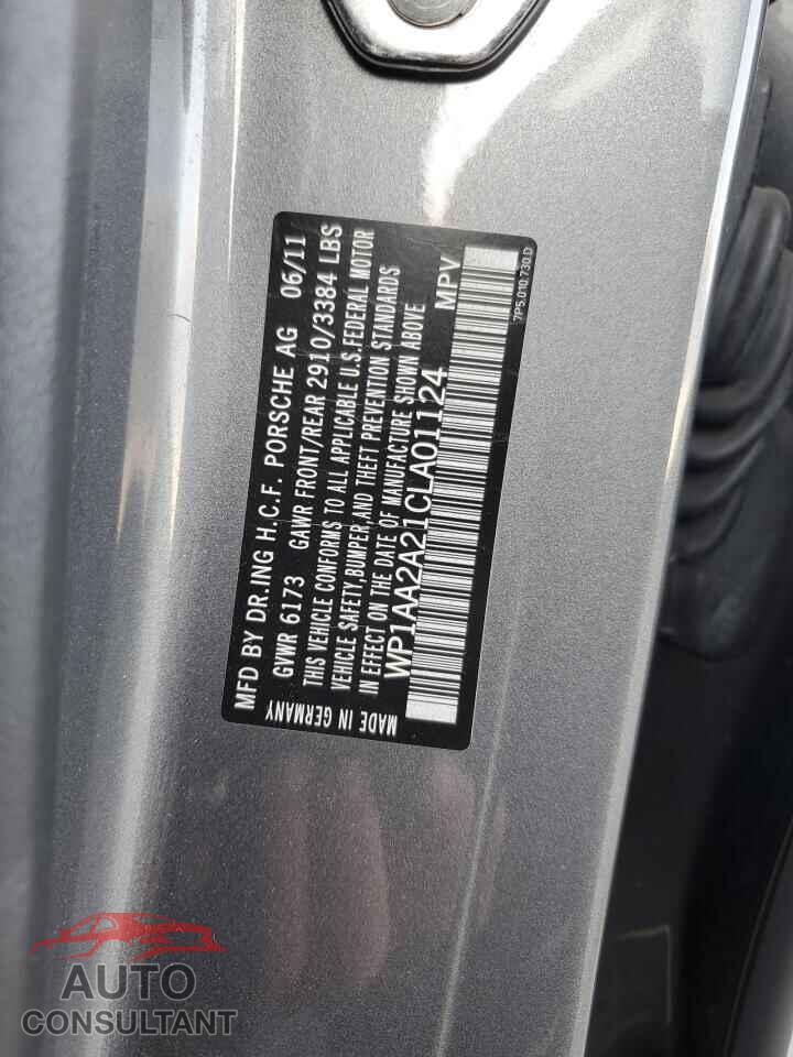 PORSCHE CAYENNE 2012 - WP1AA2A21CLA01124