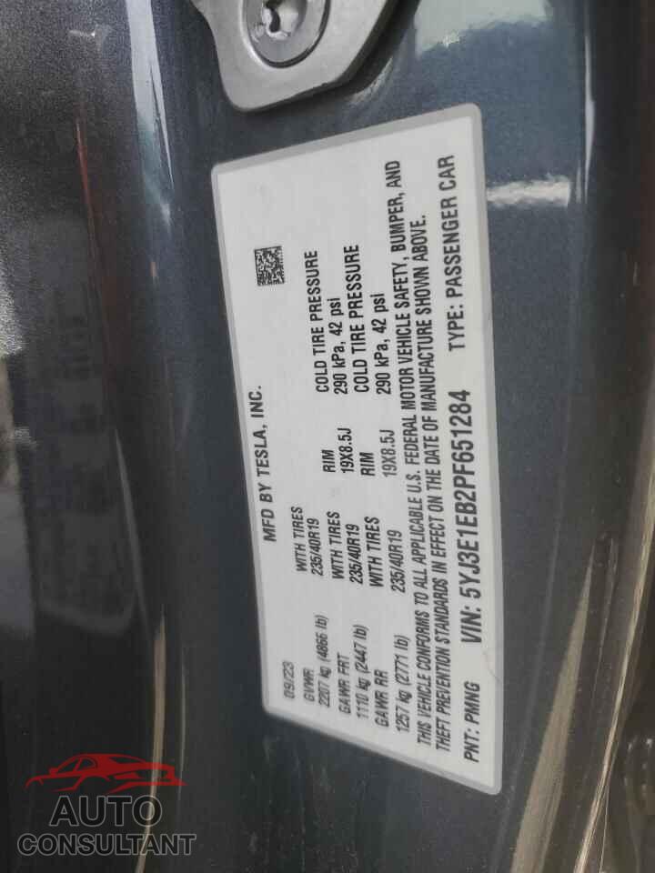 TESLA MODEL 3 2023 - 5YJ3E1EB2PF651284