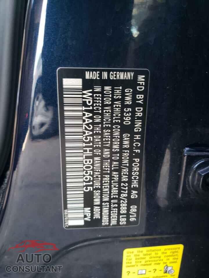 PORSCHE MACAN 2017 - WP1AA2A51HLB05615