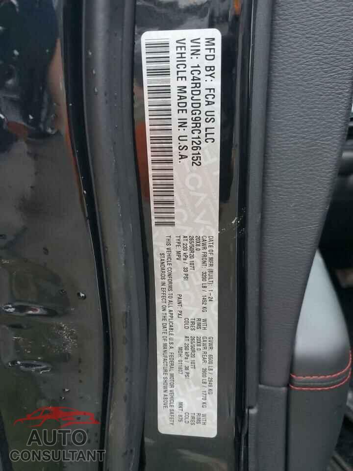 DODGE DURANGO 2024 - 1C4RDJDG9RC126152