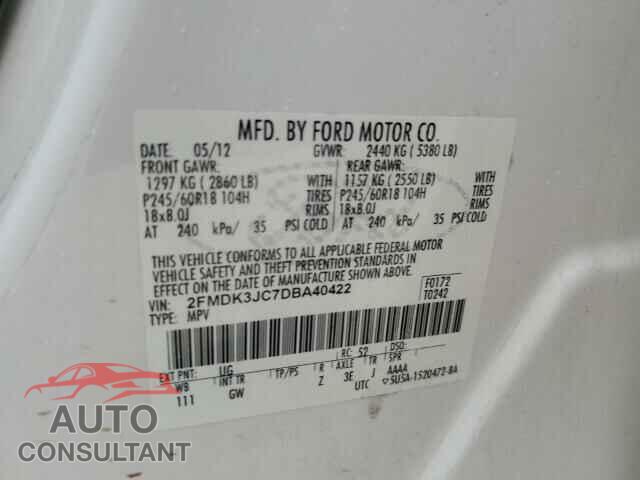 FORD EDGE 2013 - 2FMDK3JC7DBA40422