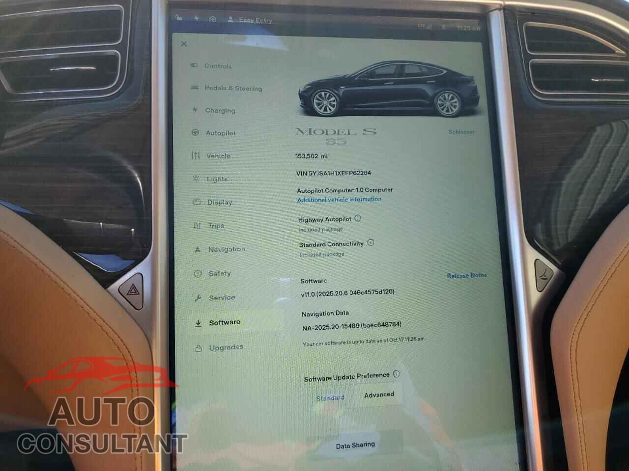TESLA MODEL S 2014 - 5YJSA1H1XEFP62284
