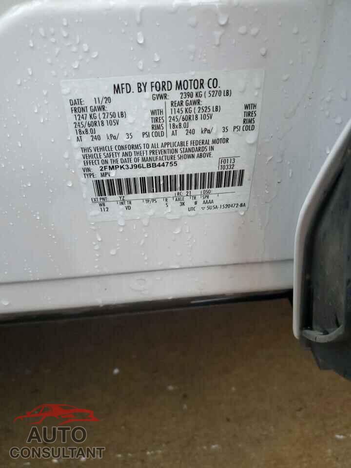 FORD EDGE 2020 - 2FMPK3J96LBB44755
