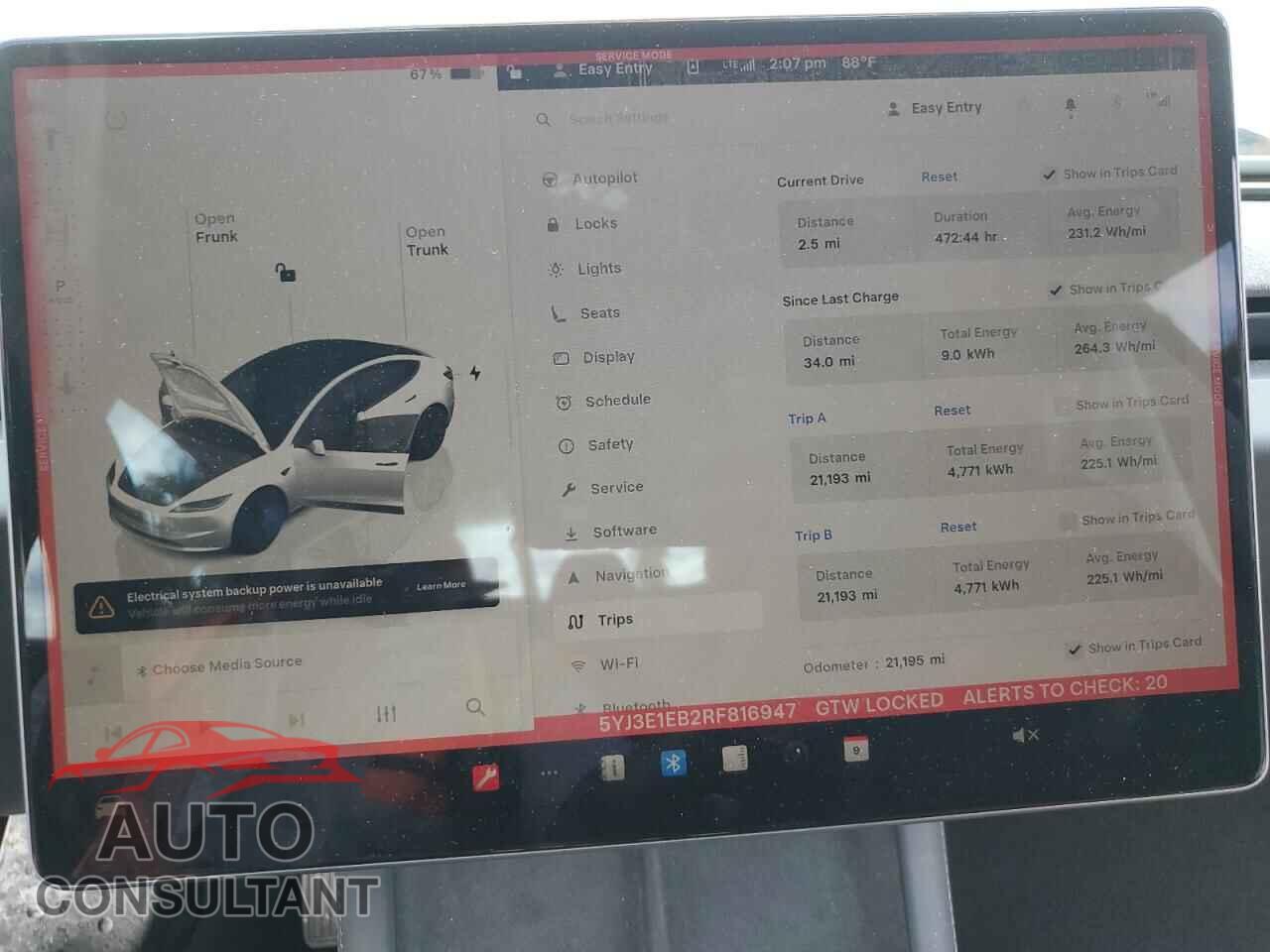 TESLA MODEL 3 2024 - 5YJ3E1EB2RF816947