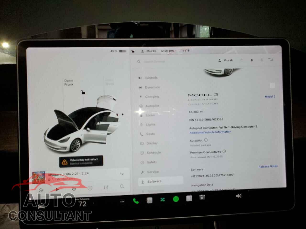 TESLA MODEL 3 2020 - 5YJ3E1EB8LF621393