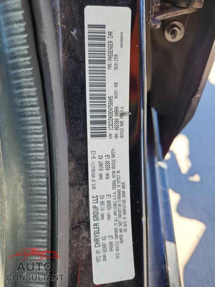 DODGE AVENGER 2013 - 1C3CDZAG9DN756005