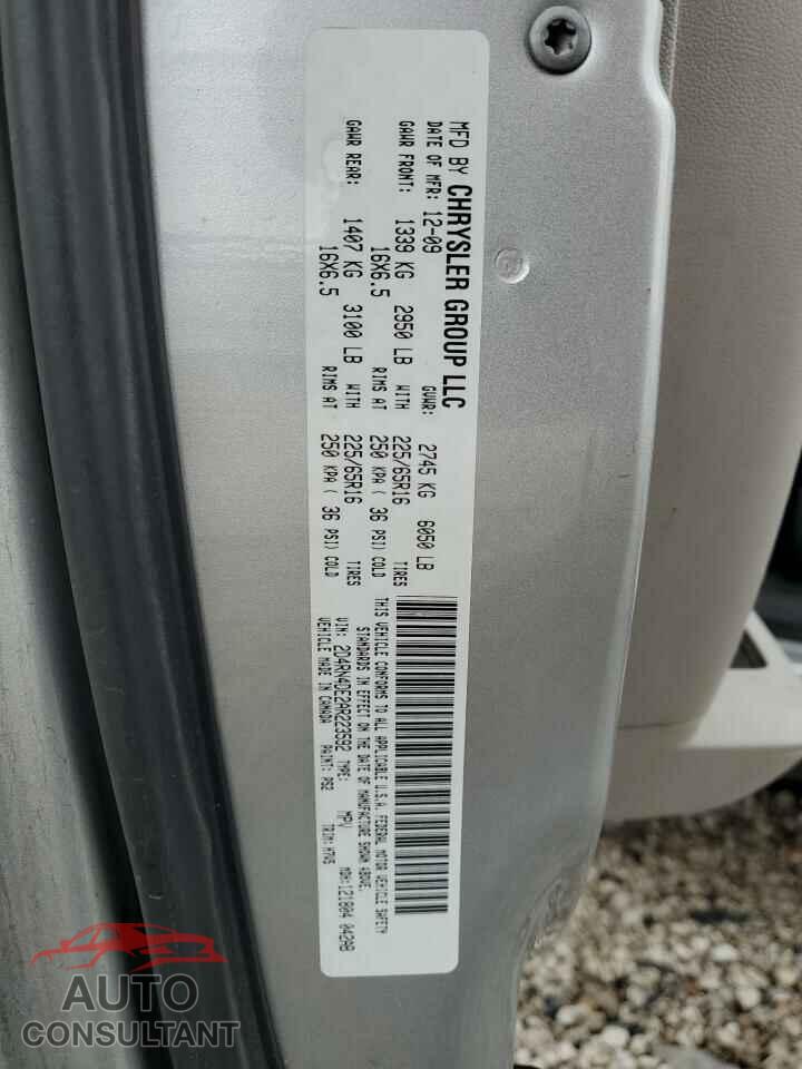 DODGE CARAVAN 2010 - 2D4RN4DE2AR223592