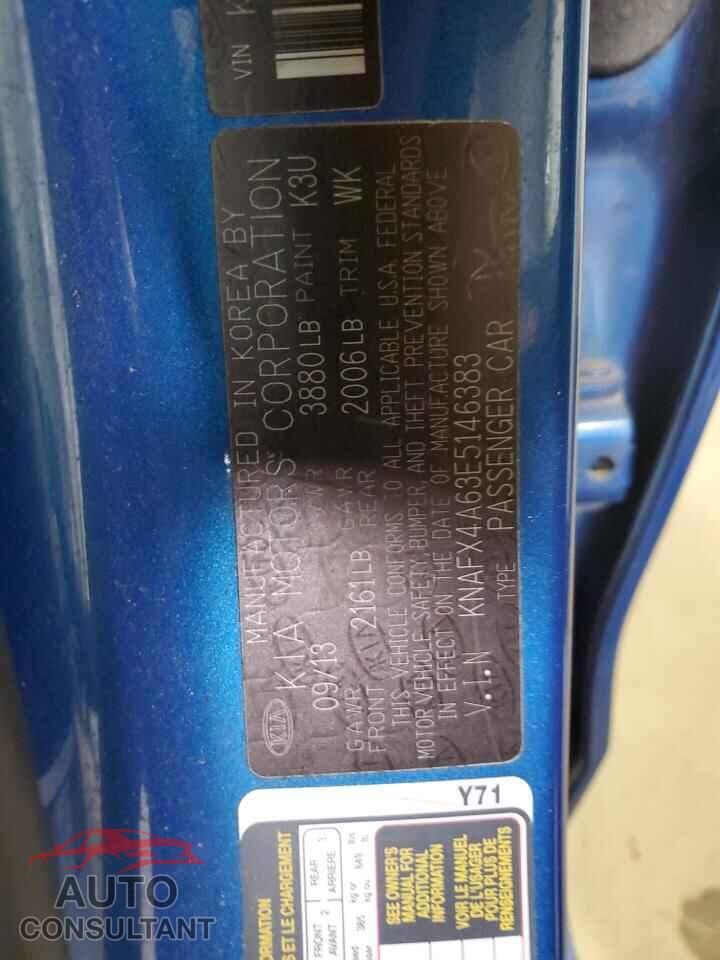 KIA FORTE 2014 - KNAFX4A63E5146383
