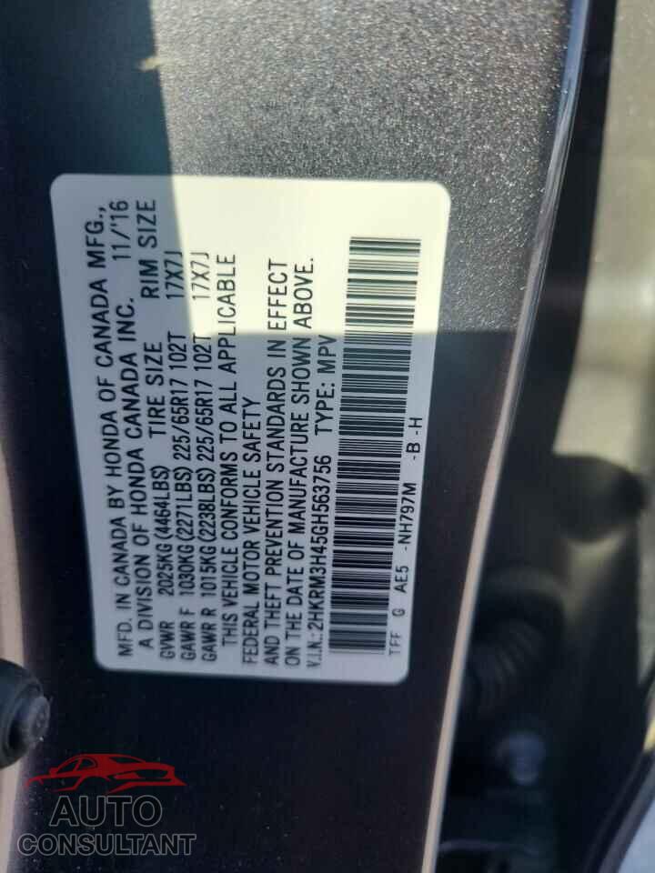 HONDA CRV 2016 - 2HKRM3H45GH563756