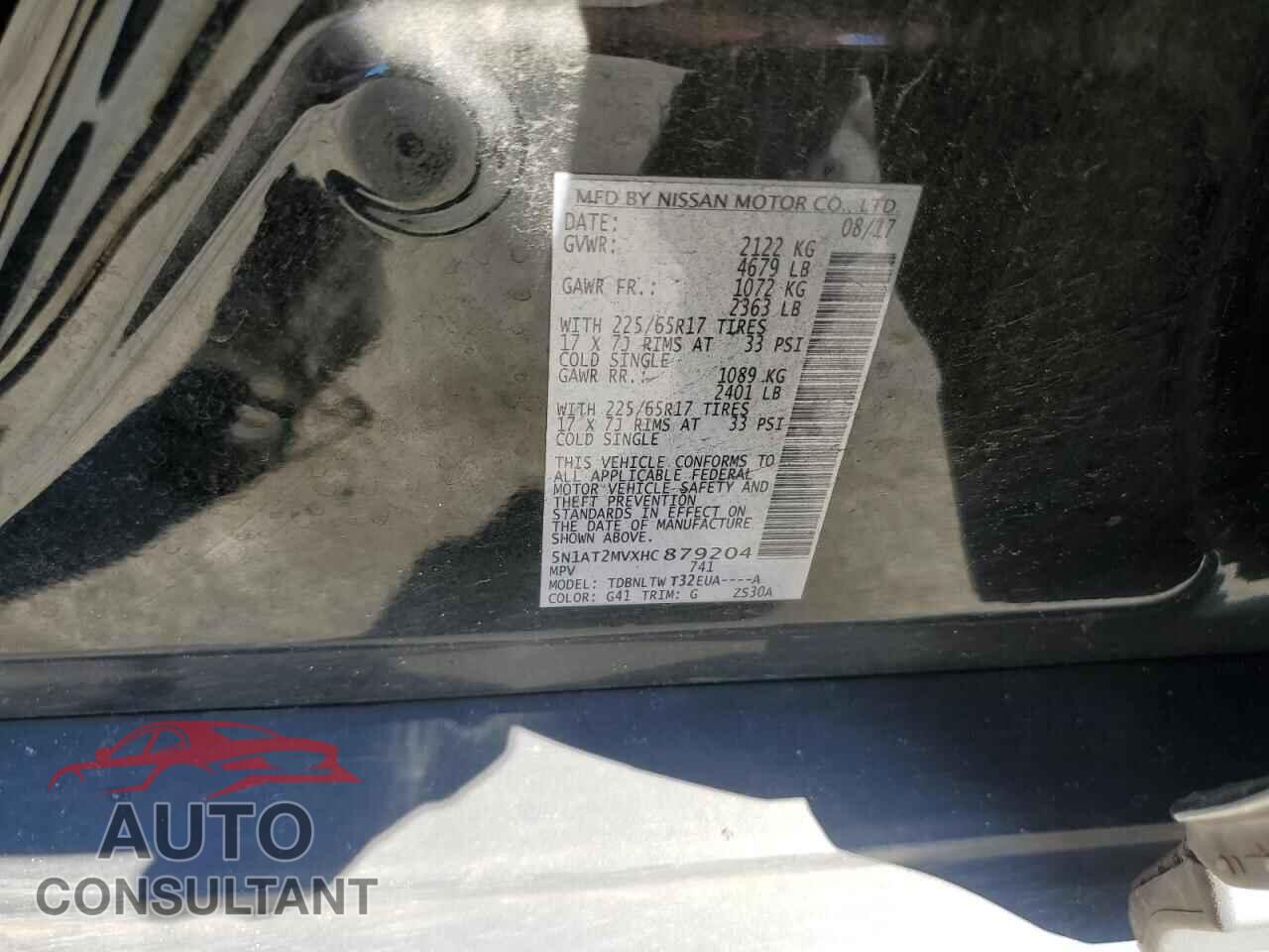 NISSAN ROGUE 2017 - 5N1AT2MVXHC879204
