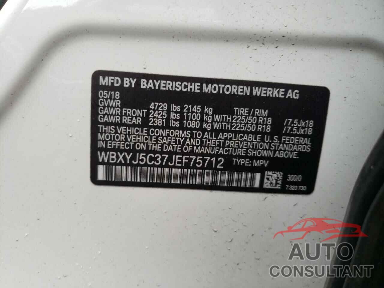 BMW X2 2018 - WBXYJ5C37JEF75712