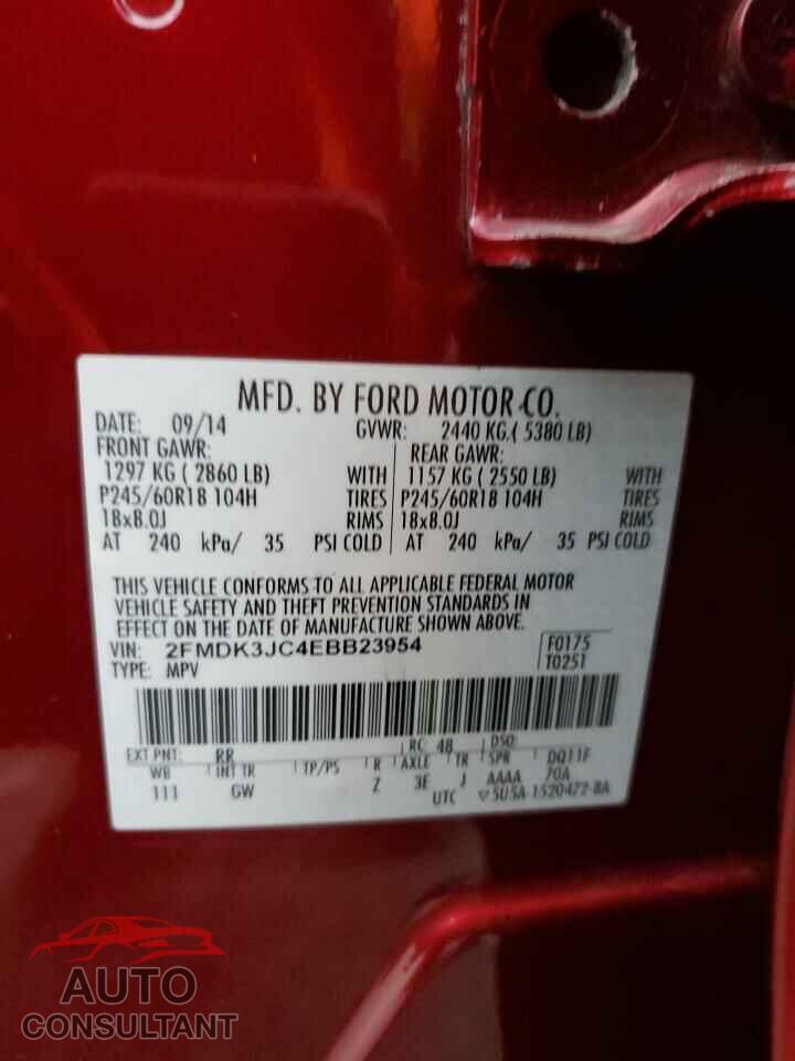 FORD EDGE 2014 - 2FMDK3JC4EBB23954