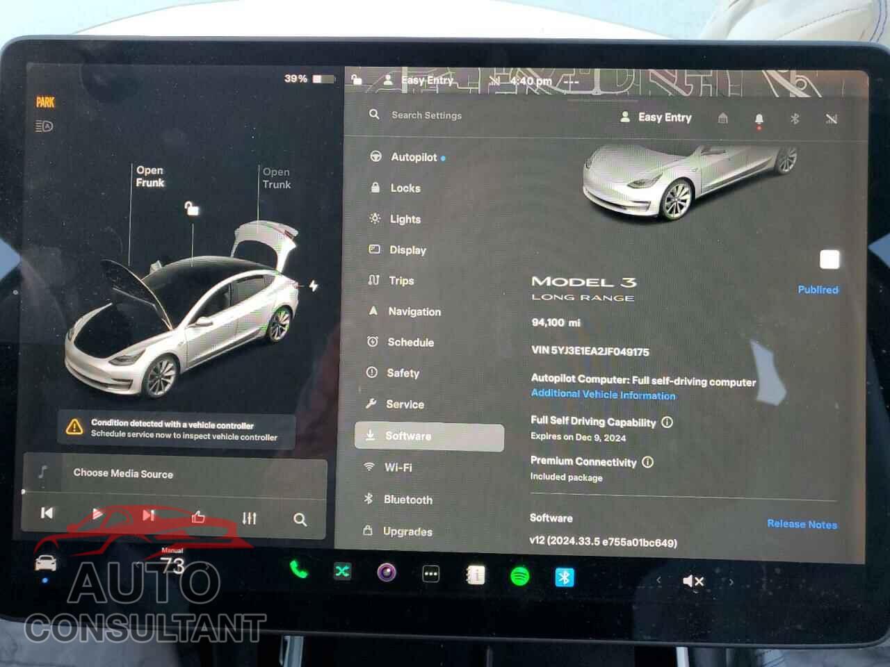 TESLA MODEL 3 2018 - 5YJ3E1EA2JF049175