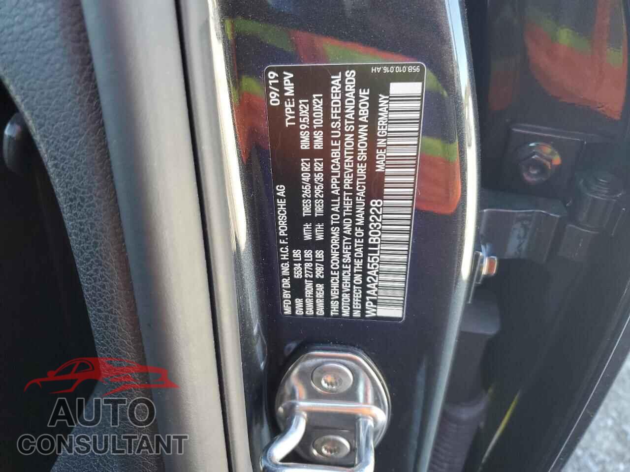 PORSCHE MACAN 2020 - WP1AA2A55LLB03228