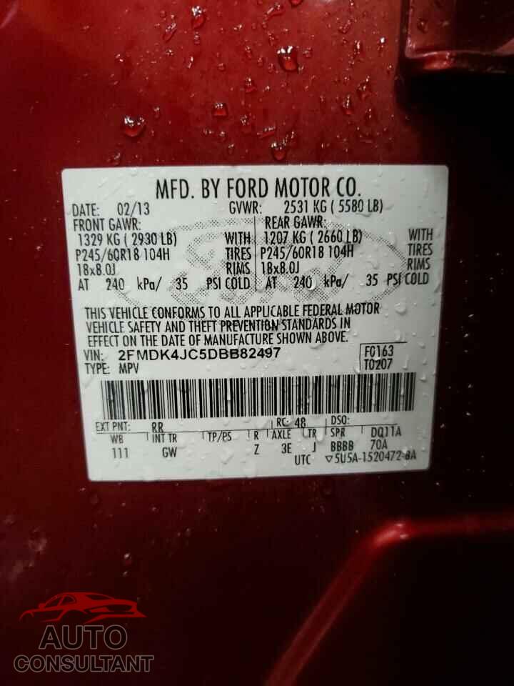 FORD EDGE 2013 - 2FMDK4JC5DBB82497