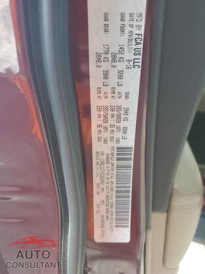 DODGE DURANGO 2017 - 1C4RDJDG7HC652942