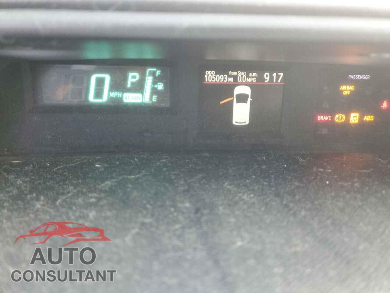 TOYOTA PRIUS 2012 - JTDKDTB30C1019734