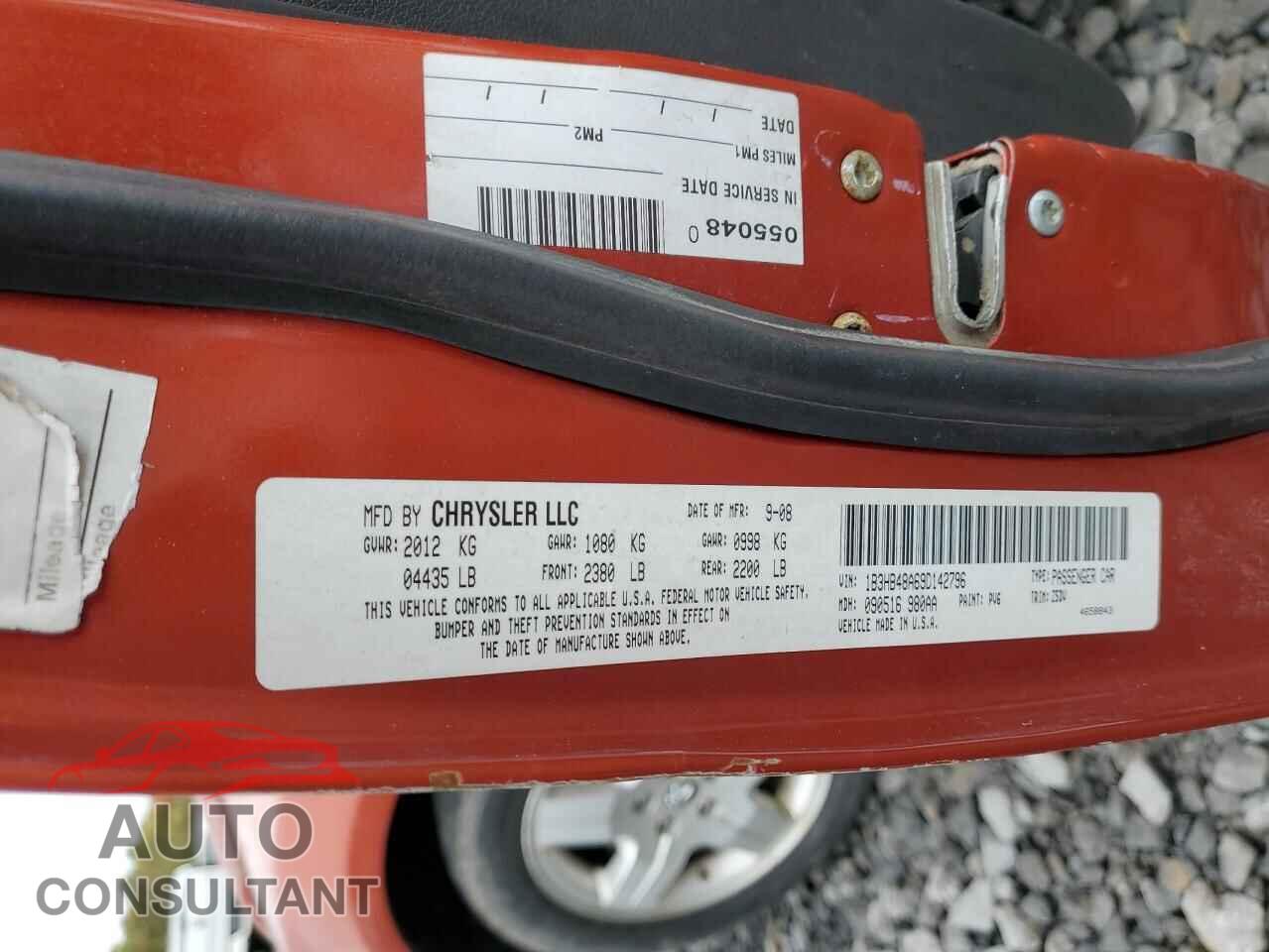 DODGE CALIBER 2009 - 1B3HB48A69D142796
