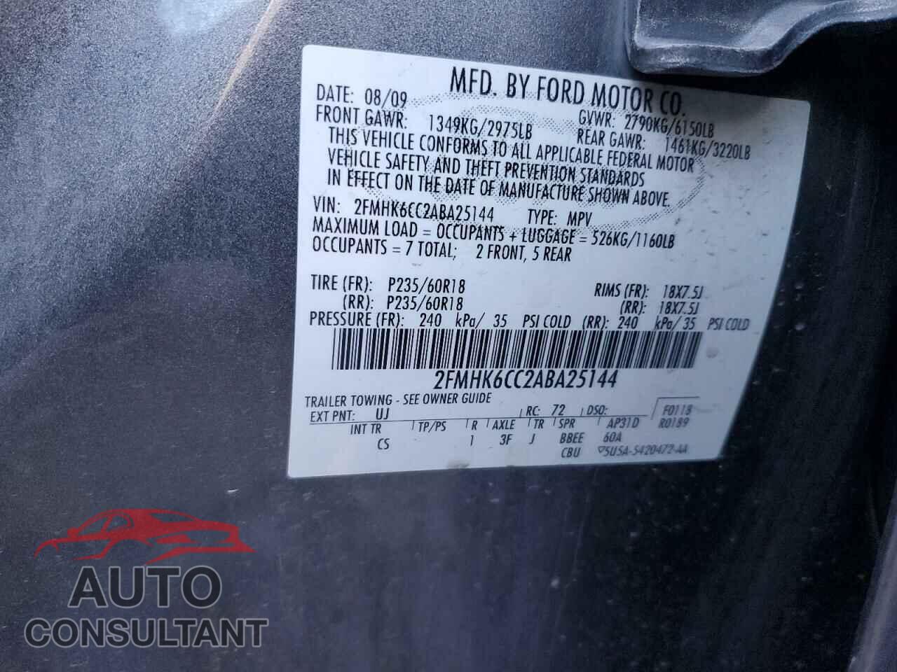 FORD FLEX 2010 - 2FMHK6CC2ABA25144