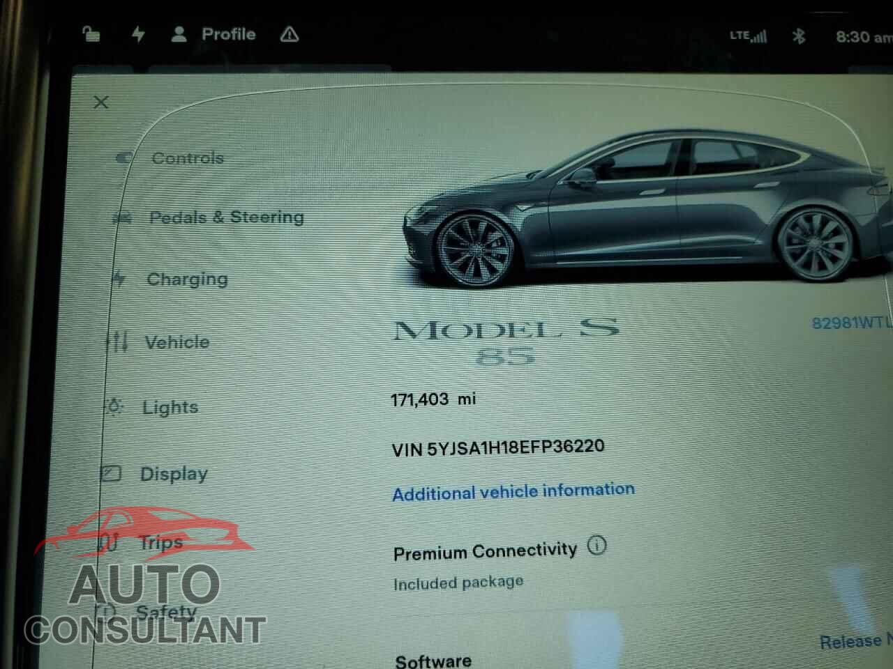 TESLA MODEL S 2014 - 5YJSA1H18EFP36220