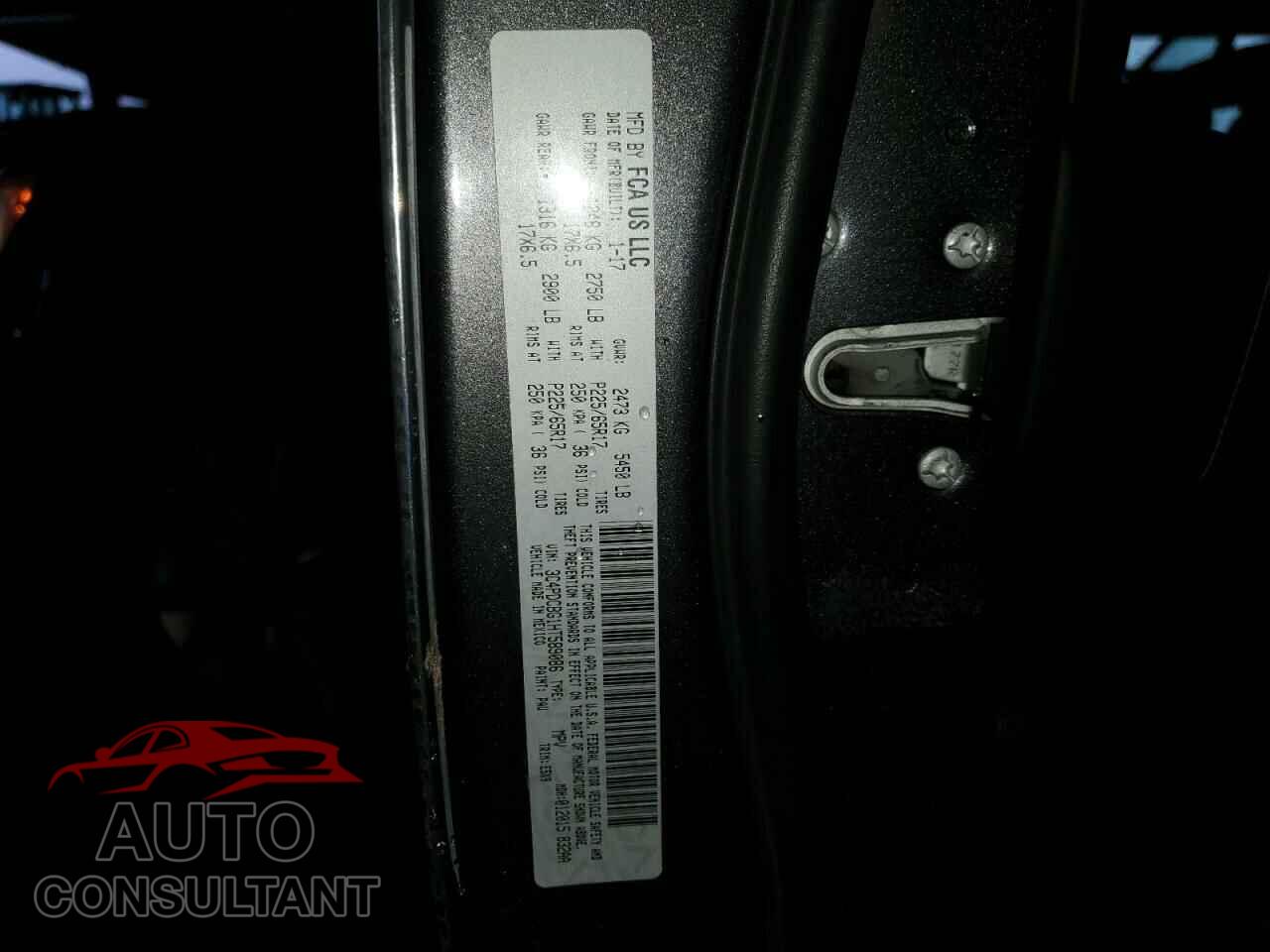 DODGE JOURNEY 2017 - 3C4PDCBG1HT589086