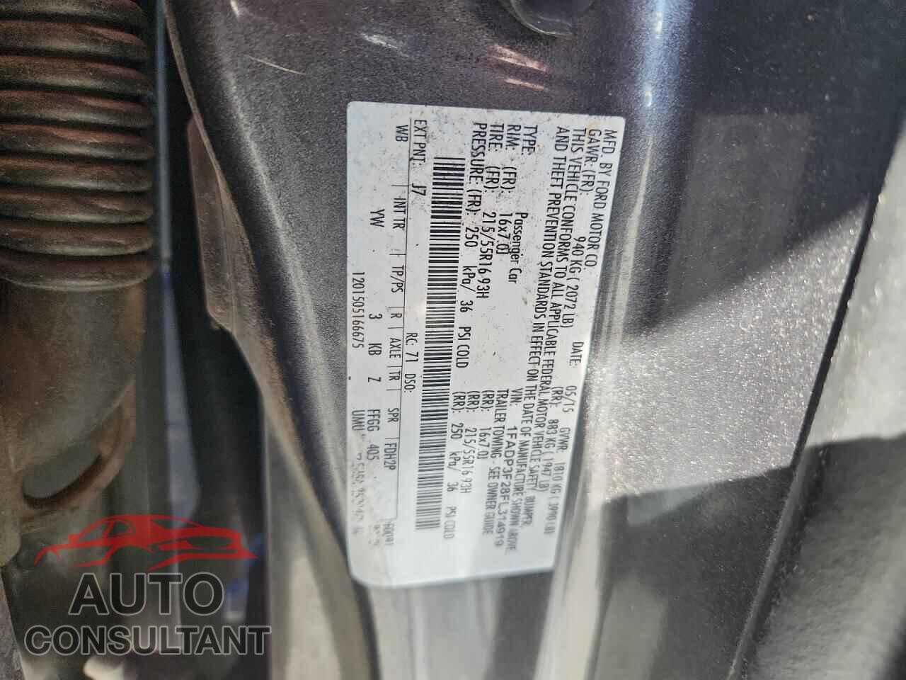FORD FOCUS 2015 - 1FADP3F28FL314919