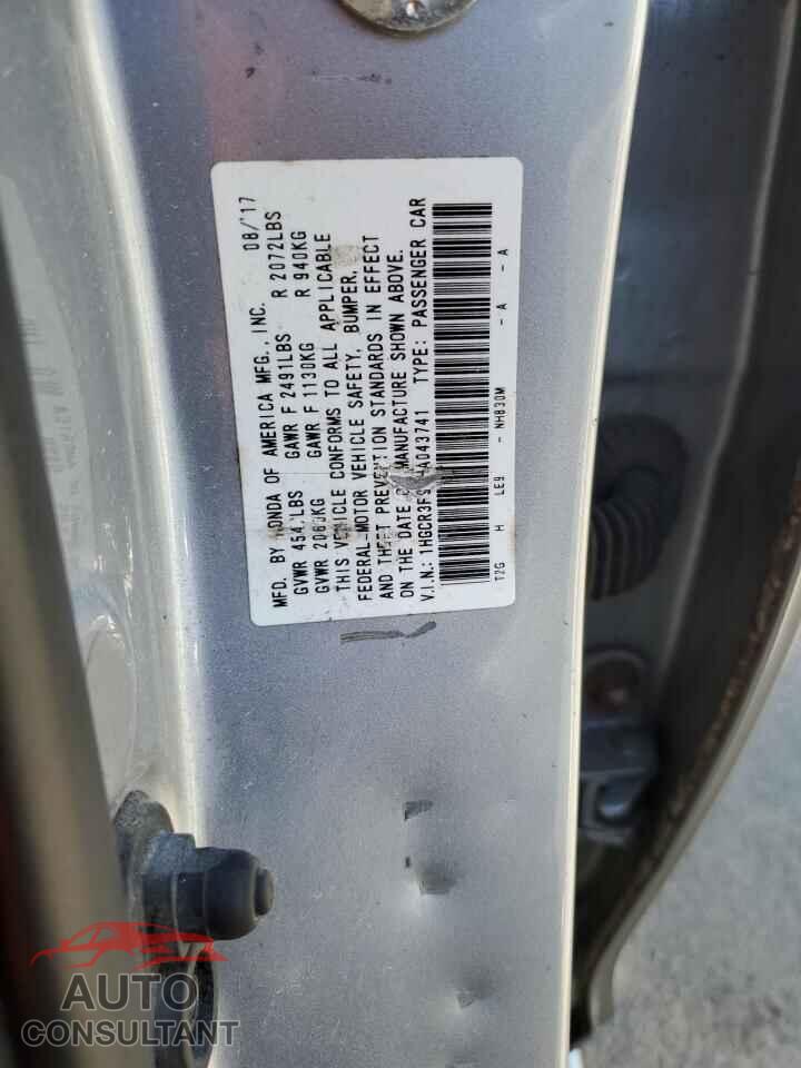 HONDA ACCORD 2017 - 1HGCR3F90HA043741