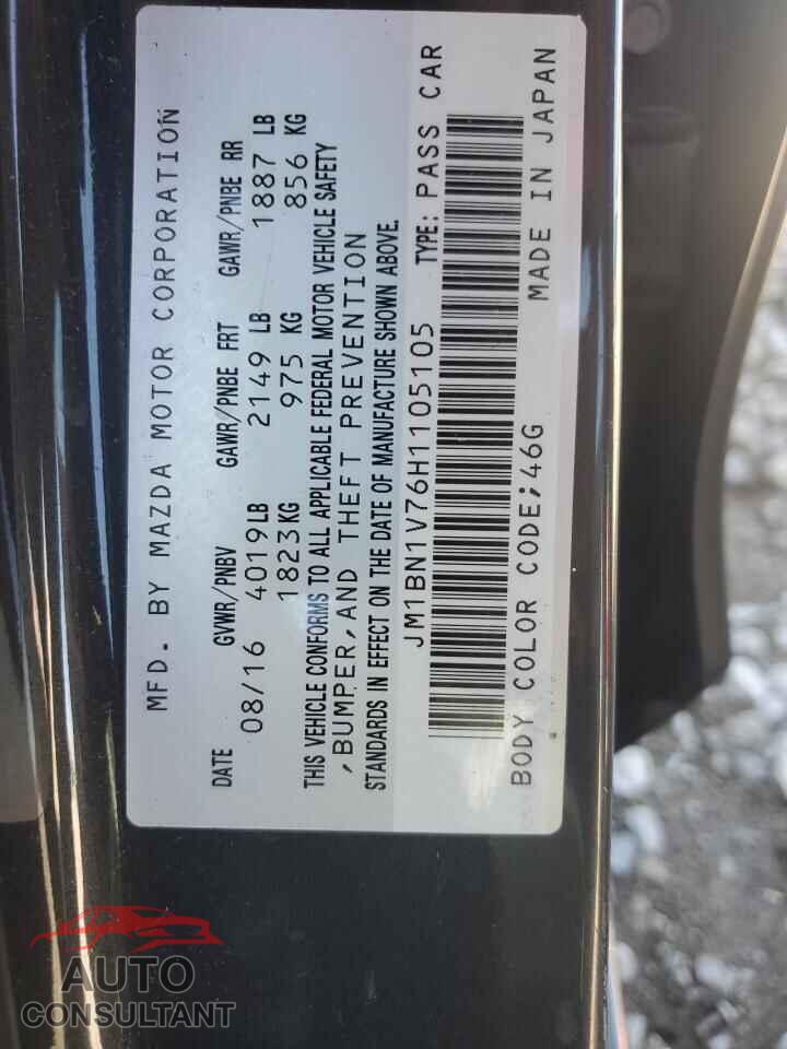 MAZDA 3 2017 - JM1BN1V76H1105105
