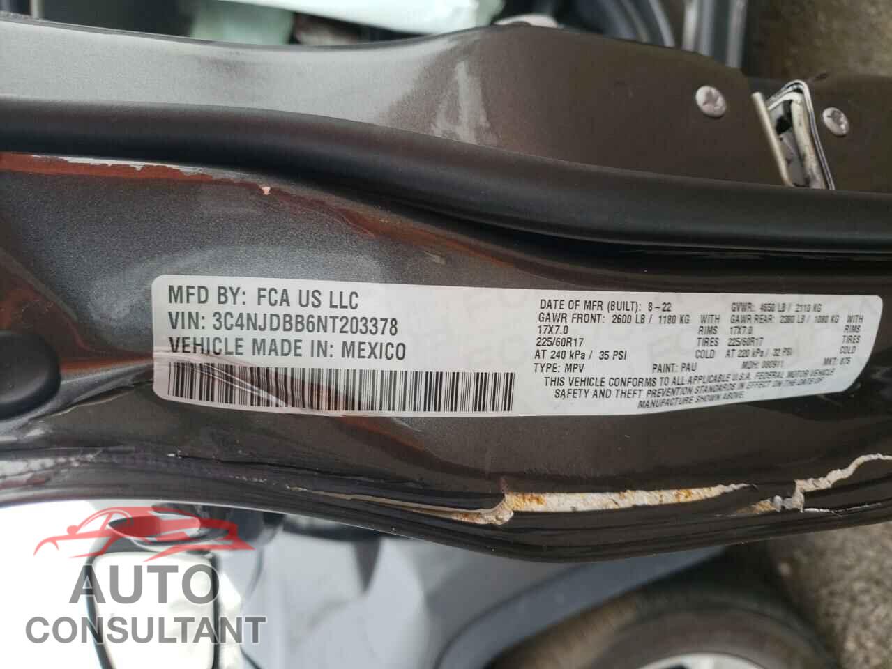 JEEP COMPASS 2022 - 3C4NJDBB6NT203378