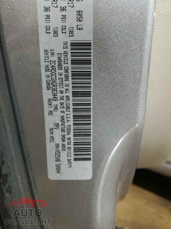DODGE CARAVAN 2016 - 2C4RDGCGXGR363449