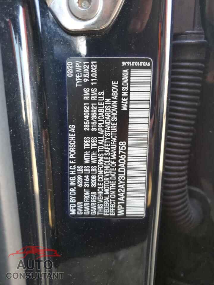 PORSCHE CAYENNE 2020 - WP1AA2AY3LDA06758