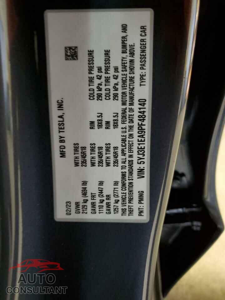 TESLA MODEL 3 2023 - 5YJ3E1EA9PF484140