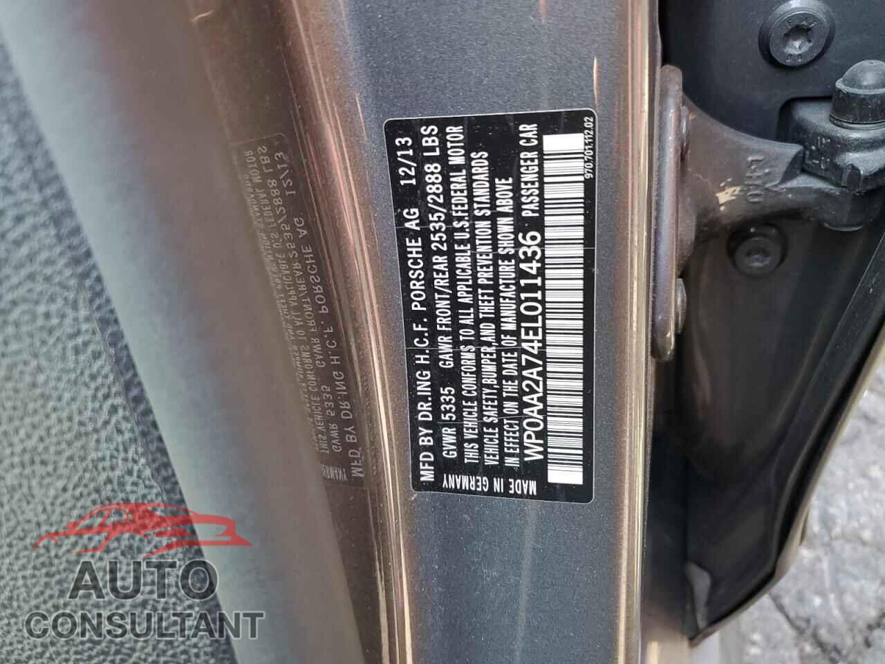 PORSCHE PANAMERA 2014 - WP0AA2A74EL011436