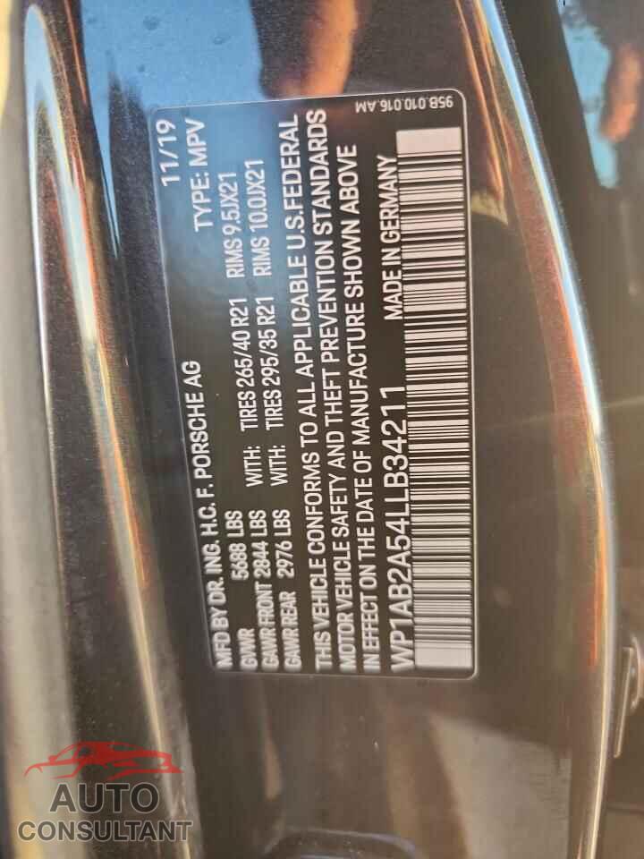 PORSCHE MACAN 2020 - WP1AB2A54LLB34211