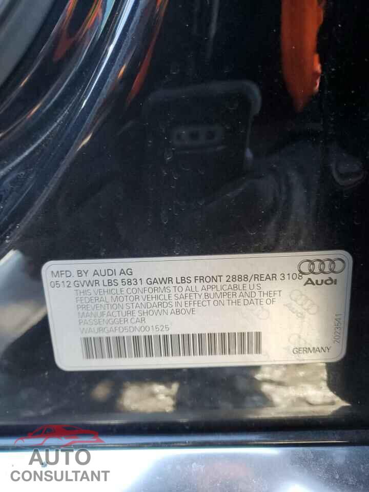 AUDI A8 2013 - WAURGAFD5DN001525