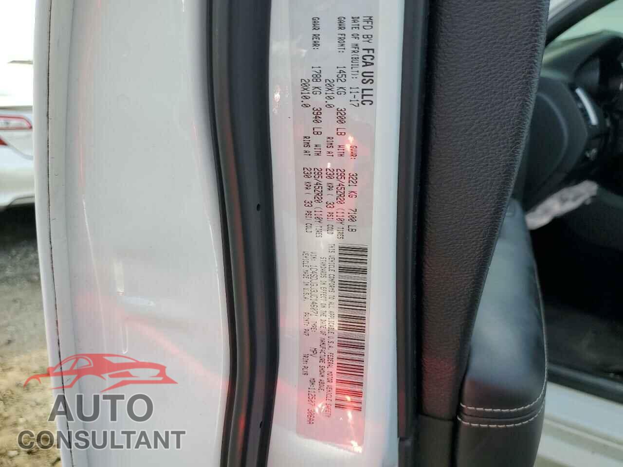 DODGE DURANGO 2018 - 1C4SDJGJ3JC146071