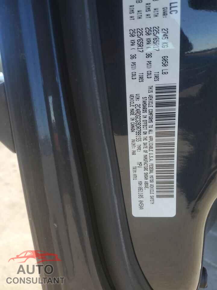 DODGE CARAVAN 2013 - 2C4RDGCG9DR799155