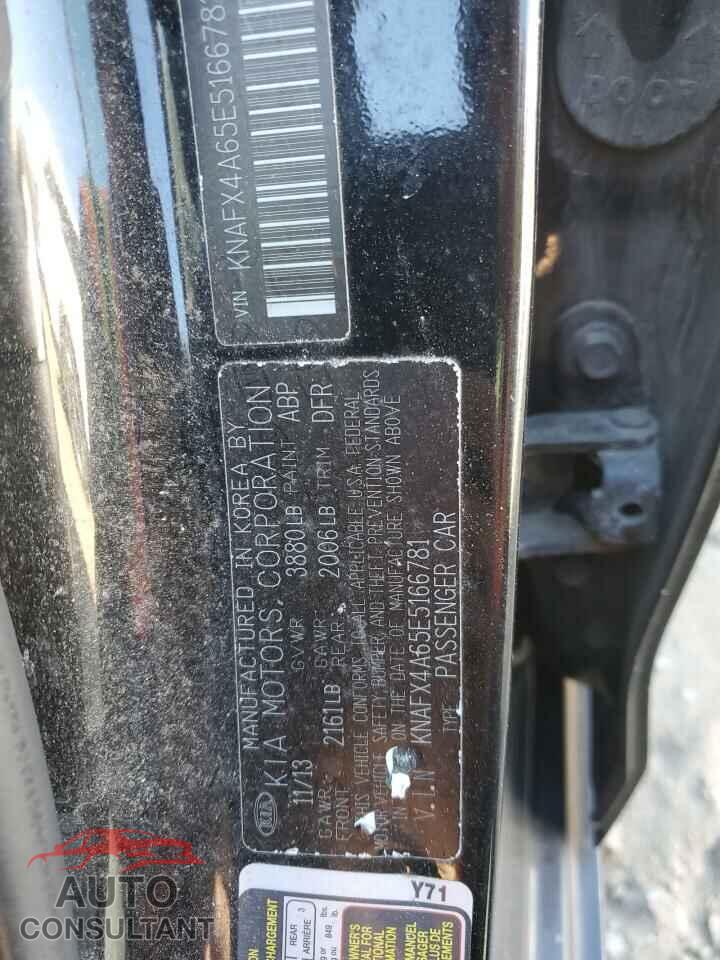 KIA FORTE 2014 - KNAFX4A65E5166781