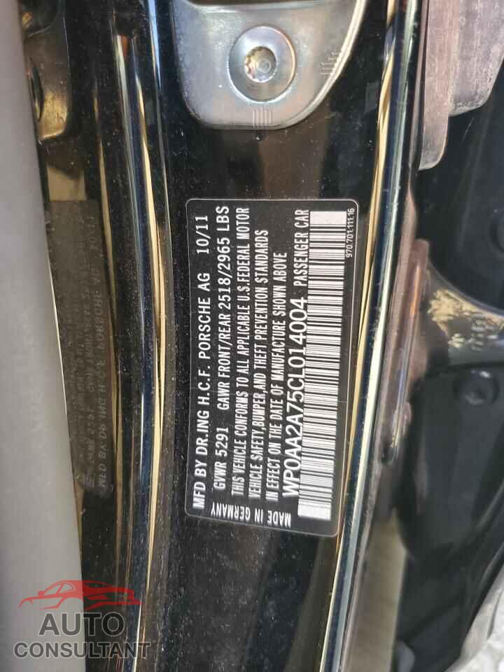 PORSCHE PANAMERA 2012 - WP0AA2A75CL014004