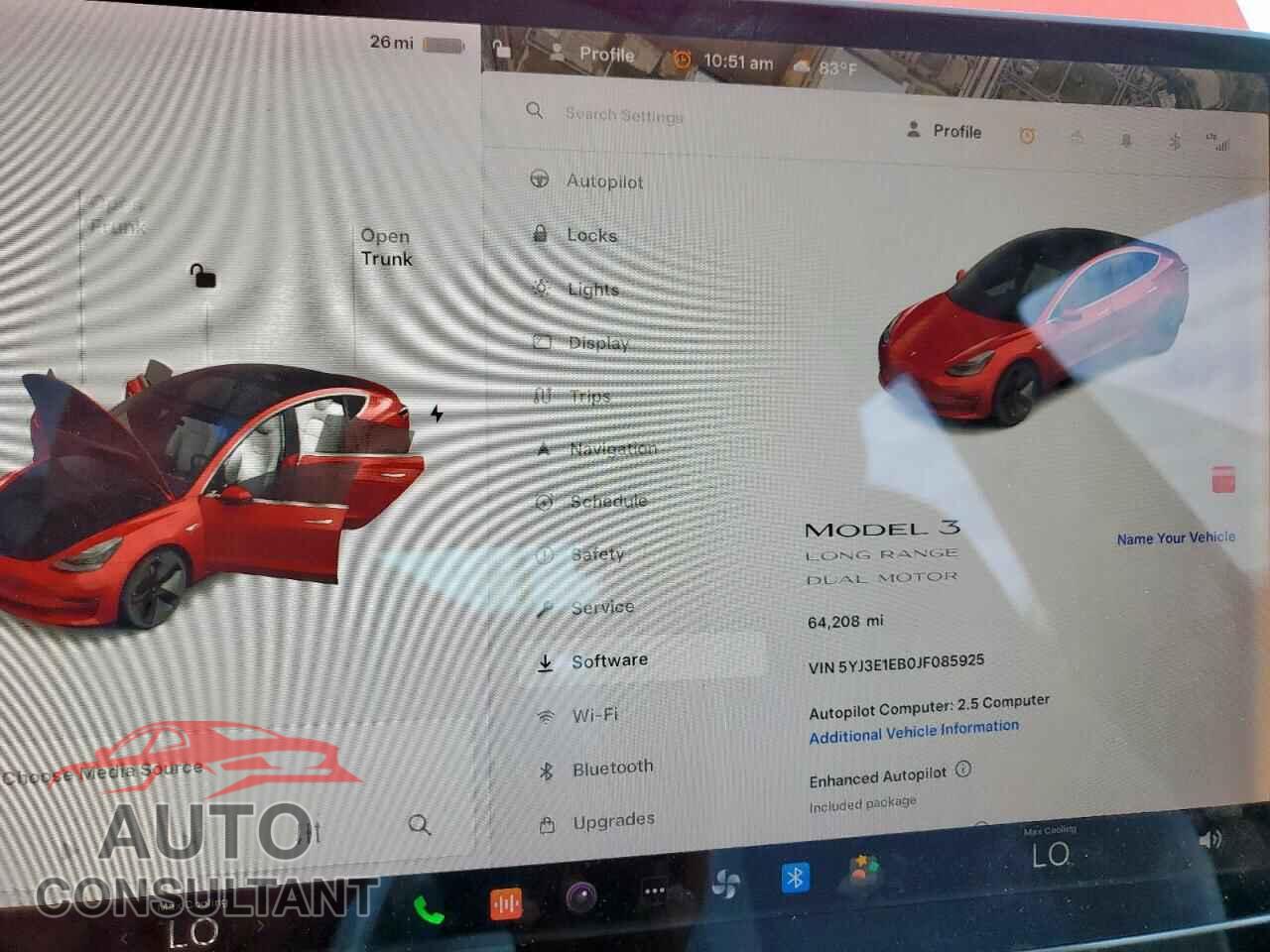 TESLA MODEL 3 2018 - 5YJ3E1EB0JF085925