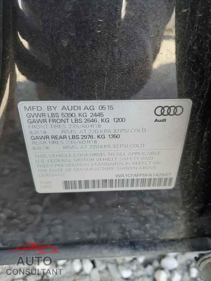 AUDI Q5 2015 - WA1CFAFP5FA142847