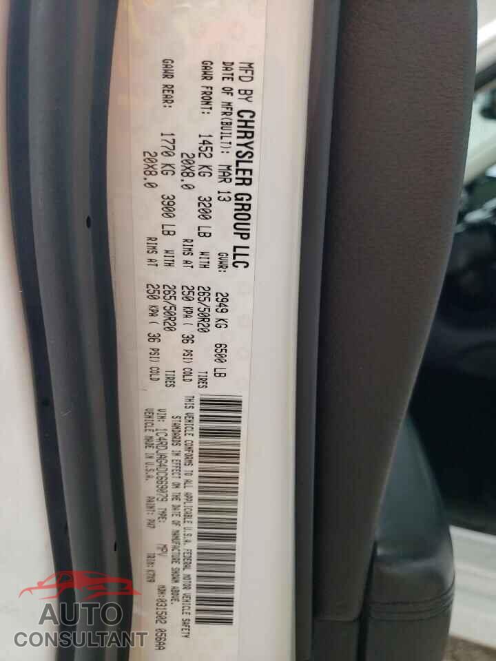 DODGE DURANGO 2013 - 1C4RDJAG4DC669079