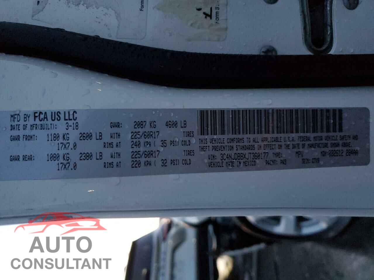 JEEP COMPASS 2018 - 3C4NJDBBXJT360177