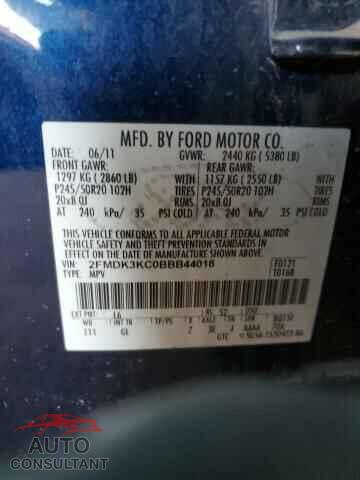 FORD EDGE 2011 - 2FMDK3KC0BBB44018