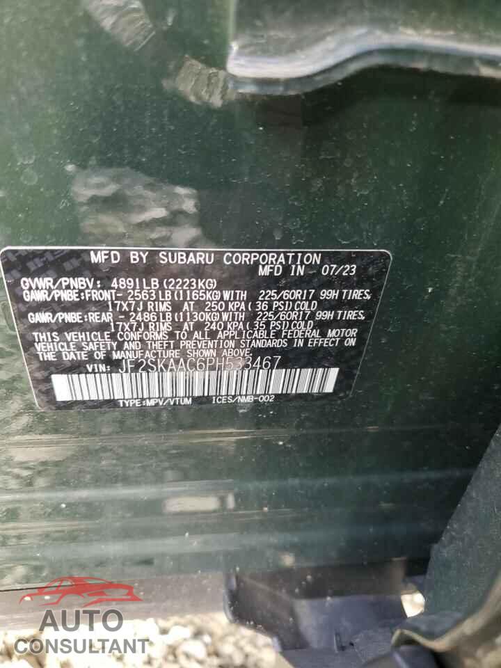 SUBARU FORESTER 2023 - JF2SKAAC6PH533467