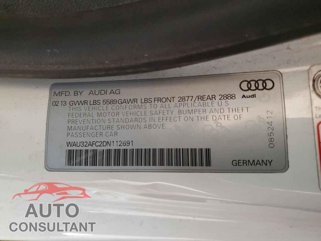 AUDI S7/RS7 2013 - WAU32AFC2DN112691